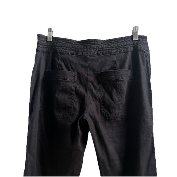 Lord and Taylor Black Drawstring Lightweight Pants Quiet Luxury Vintage 90s - Picture 4 of 5